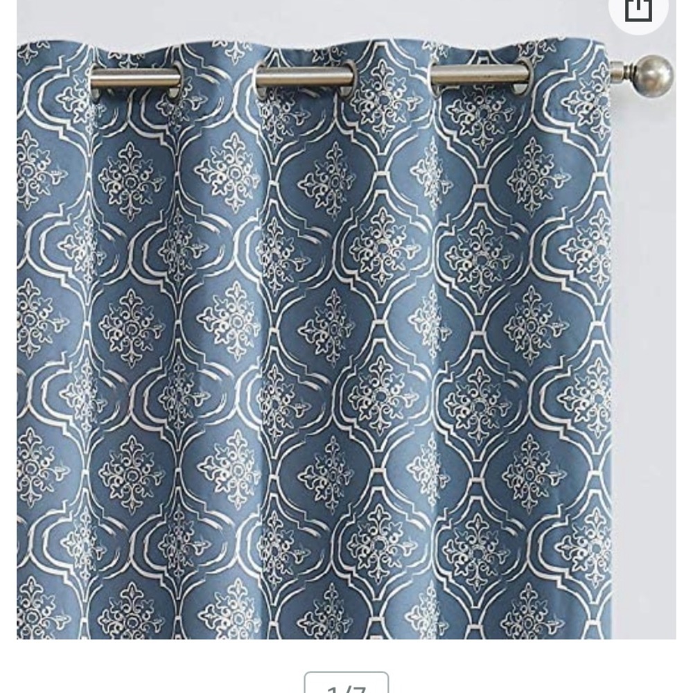 63 inch long blackout curtains morracan tile print